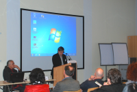 Gilles Dupuis during his lecture in Grainau