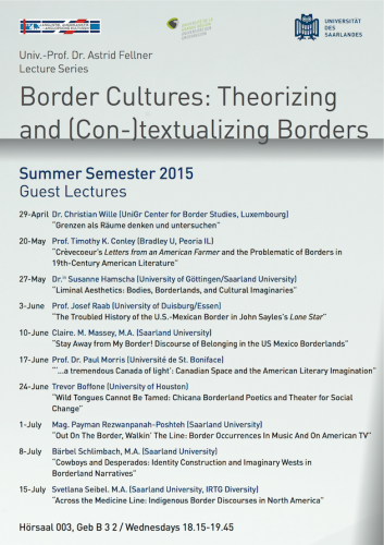Border Cultures Lectures 2015