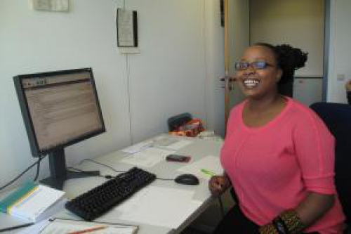 Rahab Njeri in her office